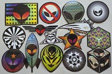 15 Vtg 1997 Alien Head Vending Machine Stickers Artist Bill Barker Sci-fi Ufo