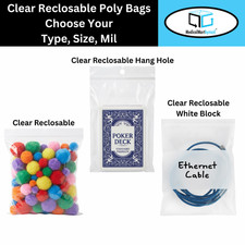 4000 Clear Plastic Reclosable Bags Self Seal Poly Bag Type Mil and Size