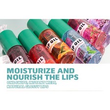 1 juego de 6 piezas de aceite labial enrollable nutrición profunda aroma a fruta reduce las líneas de labios