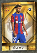 2023-24 Topps Barcelona Team Set LAMINE YAMAL Gold Drip Rookie Card GD-5