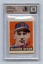 1976 TCMA #32 WARREN SPAHN AUTOGRAPH BOSTON BRAVES, HOF - BGS 10 AUTHENTIC (156)