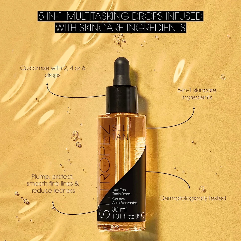 St. Tropez Self Tan Tonic Glow Drops for Unisex 1 Oz Drops - image 2 of 4
