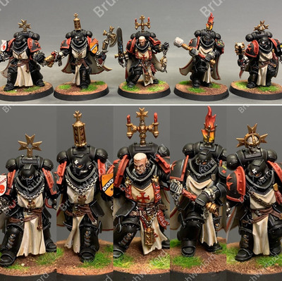 Black Templars Sword Brethren Space Marines Warhammer 40K Painted 5 Miniature