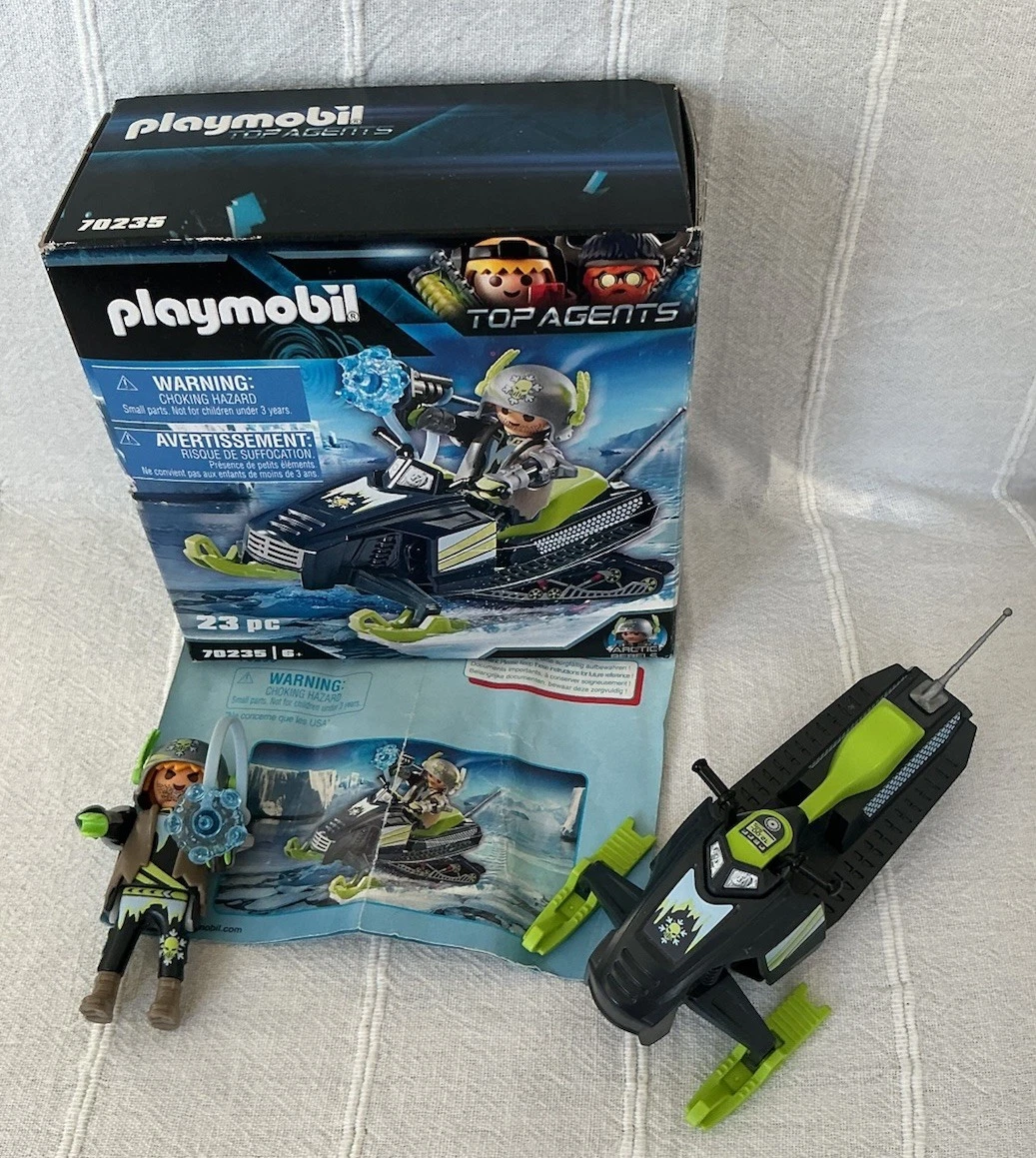 Playmobil Top Agents 70235 Schneemobil Fahrzeug mit Figur, Arctic Rebells