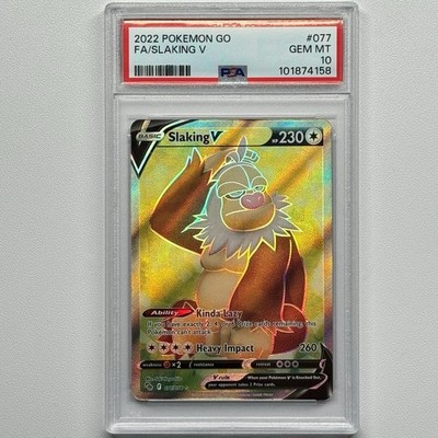 PSA 10 Slaking V 077/078 Full Art Holo Textured Rare Card 2022