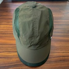 Olive Green Mesh Panel Adjustable Breathable Running Cap Nylon Men