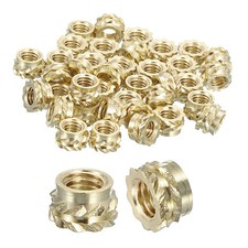 100Pcs Knurled Insert Nuts M3 x 3mm L x 5mm OD Brass Heat Set Insert Nuts