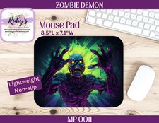 Zombie Demon Mouse Pad Horror Undead Art Gothic Spooky Desk