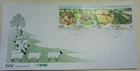 Stamps Ireland / Eire - FDC 1992 Farming  strip of four