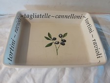 Plat à lasagne 12" céramique italienne four plat cuisson torréfaction grande taille familiale