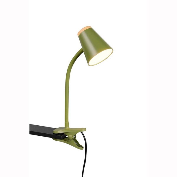 Led Tischlampe Klemmleuchte Mobile Leuchte GrüNlich Flexibel H 33 Cm-image