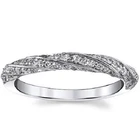 Moissanite Twist Band Ring 925 Sterling Silver Pave Wedding Stackable Size 7