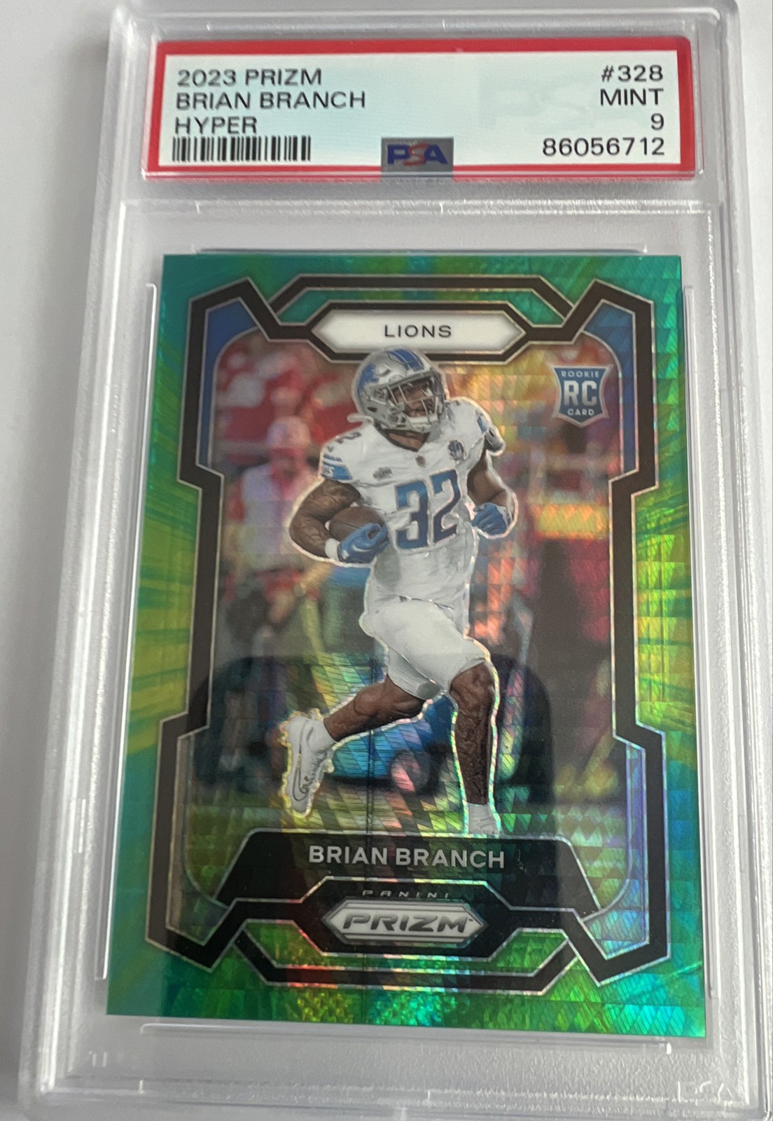 2023 Panini Prizm - Rookies Brian Branch #328 Hyper Prizm 62/175 (RC)