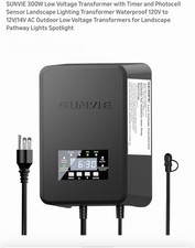 SUNVIE 300W Low Voltage Transformer Landscape with Timer and Photocell Sensor