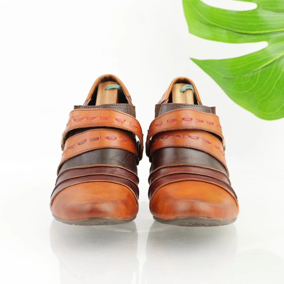 Spring Step Womens Wondrous Boot Size 40 9 Tan Brown Leather Block Heel  Booties - Image 2 of 4