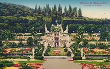 Toscana Cartolina Paesaggistica Montecatini Giardini Collodi Viaggiata Anno 1928