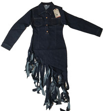 Vintage 90s Blue Denim Dress Grunge Style Size Small  New Old Stock 