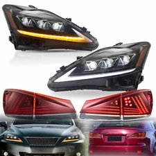 VLAND For Lexus IS250 350 IS F 2006-14 LED Headlights+Rear Tail Lamps w/Dynamic