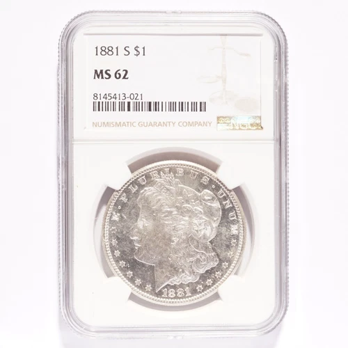 1881-S Morgan Silver Dollar NGC MS62