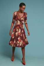 NWT Sz S Anthropologie Tamera Wrap Dress by Maeve Retail $138