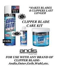 Andis CLIPPER BLADE/COOL CARE PLUS SPRAY WASH OIL SET Cleaner,Coolant,Lube KIT