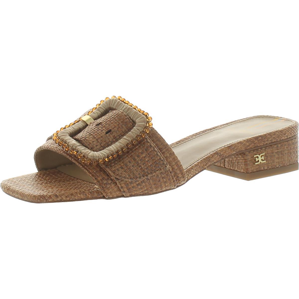 Sam Edelman Womens Deacon Woven Beaded Slip On Slide Sandals Shoes BHFO 5939