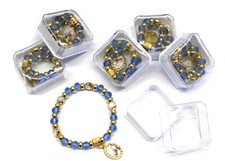 12 Blue Gold Baby Boy Rosary Beads Rosary Bracelet Recuerdos De Bautizo
