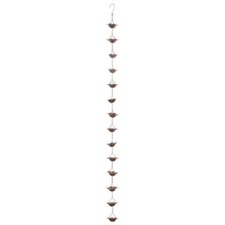 Ganz CBK E5 Home and Garden Copper Patina Flower Rain Chain 60" H. CG187278