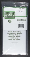 Evergreen Plastic Styrene Plain Sheet .040x6x12 (2) - Model Railroad Scratch