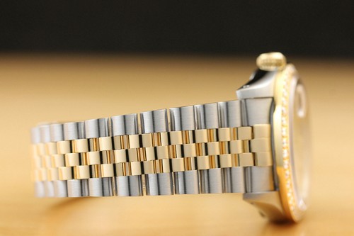 Rolex Herren Datejust 16233 18K Gelbgold Edelstahl Diamant Uhr - Bild 8 von 10