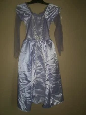 TARGET PURPLE SILVER FLORAL PRINCESS COSTUME PLAY DRESS UP SIZE M