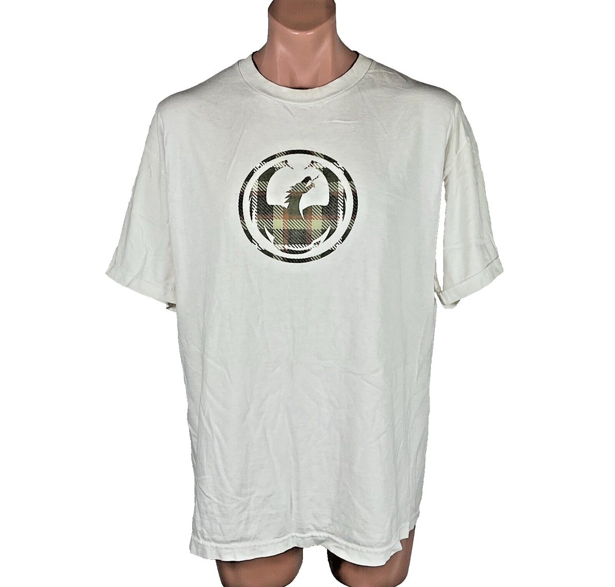 Vintage 90s y2k Dragon Alliance White skater surf punk t-shirt XL