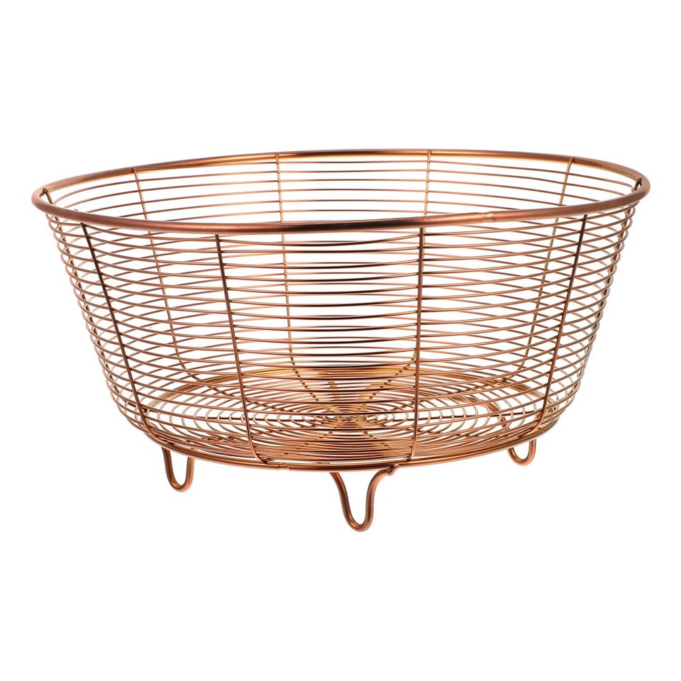 Wire Fruit Basket Stainless Steel Fruit Storage Bowl Kitchen Vegetables