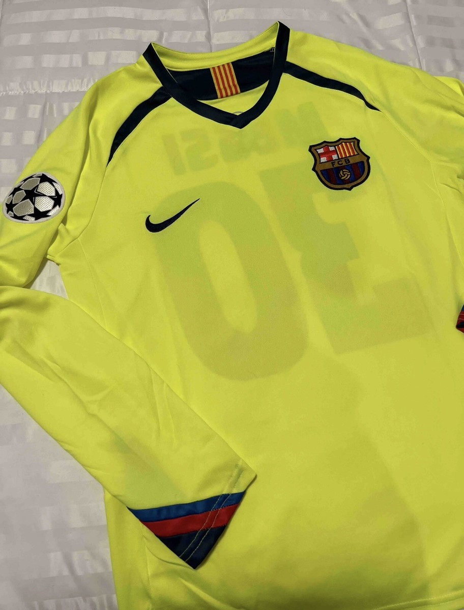 FCバルセロナ 2005-06 アウェイ Messi 正規品 Barcelona jersey 05/06 Away Long_sleeve #Messi | eBay
