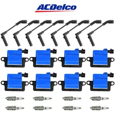 Ignition Coil + AcDelco Spark Plug + Wireset For 99-07 Cadillac Escalade 5.3L V8