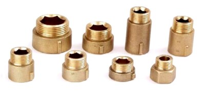 Fitting Hahnverlängerung Gewindefittings Messing 1/2'' 3/4'' 1'' DN15 DN20 DN25
