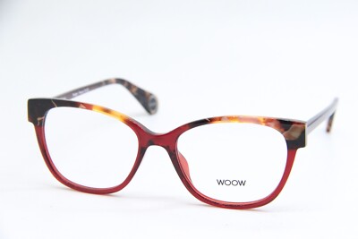 NEW WOOW UP TOWN 2 COL. 0150 BURGUNDY BROWN AUTHENTIC EYEGLASSES 52-16