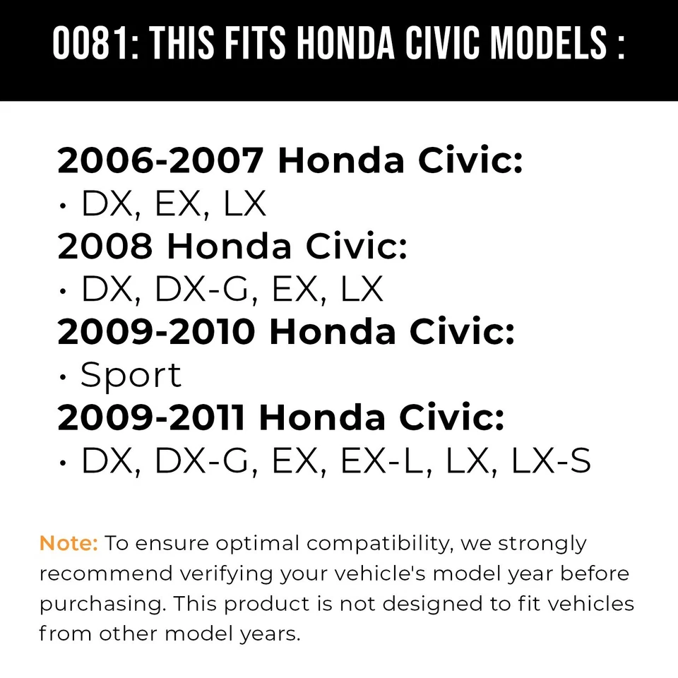 Front & Rear Drilled Slotted Rotors + Pads for 2006-2011 Honda Civic DX EX LX Foto 2 de 4