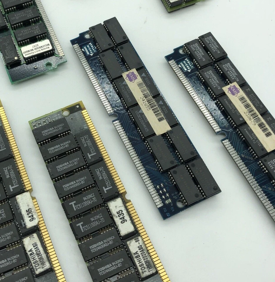 4MB FPM PARITY SIMM 72-PIN 2X36 Memory Kingston Toshiba TI / 60ns 70ns 80ns 4 MB - Image 2 of 4