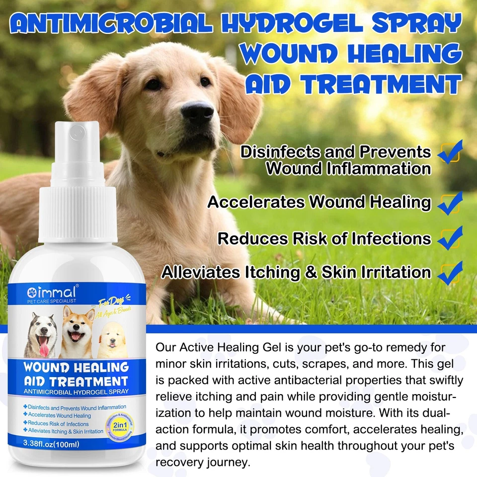 Dog Wound Care Hydrogel Spray | Healing Aid and Wound Protectant, Sprayable Gel - Image 2 of 4