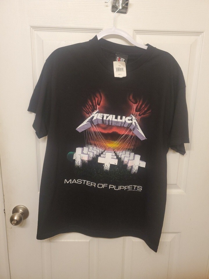 90s メタリカ MASTER OF PUPPETS Tシャツ giant XL Metallica Vintage T Shirt Master Of Puppets Giant Tag L BRAND NEW
