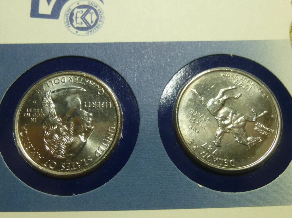 1999-P&D U.S. MINT DELAWARE OFFICAL COMMEMORATIVE COIN COVER  THE FIST STATE - Image 4 of 4