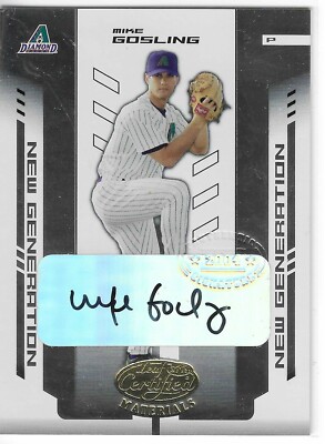 2004 LEAF CERTIFIED MIKE GOSLING NEW GENERATION AUTO RC #250 DIAMONDBACKS /500