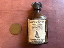 ROYALL SPYCE TOILET LOTION Royall Lyme MADE IN BERMUDA Mini BOTTLE 3/8 OZ