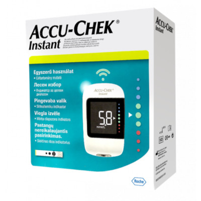 Accu-chek Instant Blutzuckermessgerät Messgerät Set + 10 Teststreifen Diabetiker