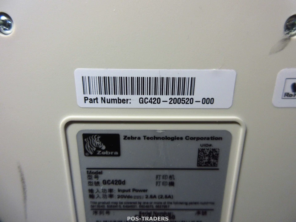 Zebra GC420D USB 203 dpi Thermal 104mm Label Barcode Printer 80,622 INCH + PSU - Bild 4 von 4