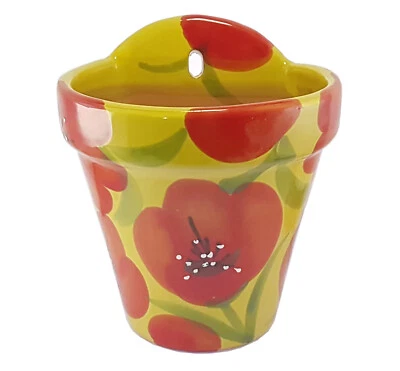 CERAMICA PADILLA Spanish Terracotta Wall Planter 21 cm X 18 cm Spanish Handmade Ceramic Pottery