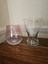 Lilac Crackle Effect Candle Holder & Clear IKEA by Asa Gray Flower Vase Bundle