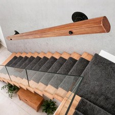 1M Wooden Handrail Stair Hand Rail Grab Balustrade Staircase Banister Bar UK