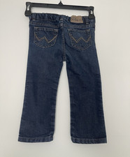 Wrangler Toddler Boys Jeans Dark Wash 2T Adjustable Waist Denim Pants 9NSTFER